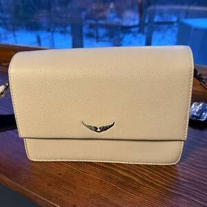 Zadig & Voltaire Lolita Wings Leather Crossbody Bag in Off-White NEW WITH Tags